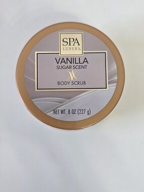 Spa Luxury Vanilla Sugar Scent Body Scrub 8 oz Ultra Rich Exfoliating